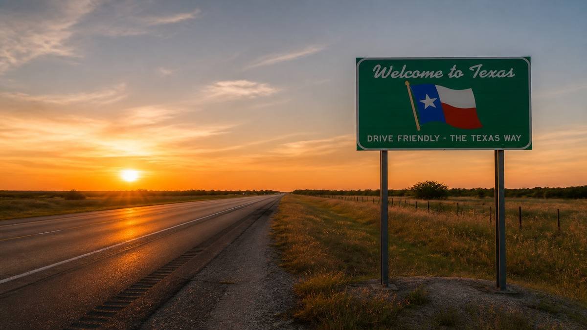 Texas highway at sunset representing Texas driver responsibility surcharges